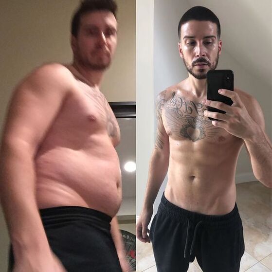 before and after treatment with keto Matcha